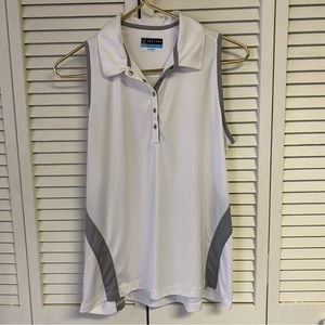PGA Tour White/Grey Airflux Women’s Tank Size Large